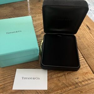 Auth. Tiffany & Co.® Bracelet/Earring Presentation Black Velvet Box